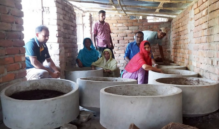 কেঁচো সার উৎপাদন করে স্বাবলম্বী নওগাঁর মহিলারা